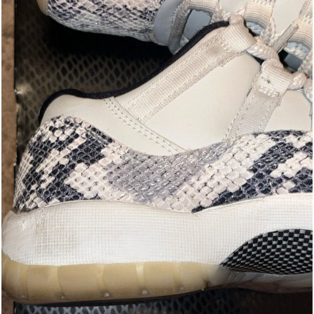 NIKE Air Jordan 11 Retro Low “Light Bone Snakeskin” Youth Size 5.5y